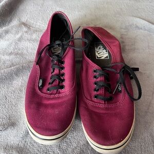 Vans Maroon Sneakers Suede Low-Top
